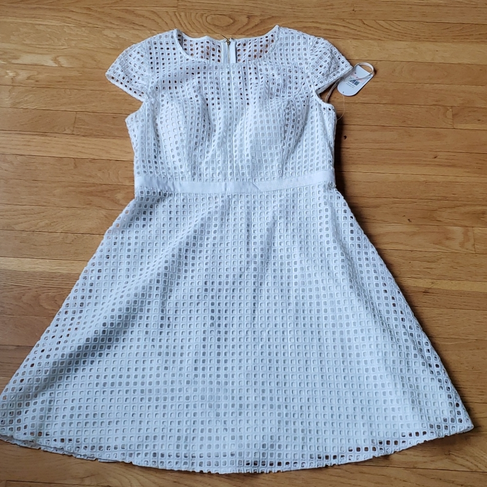 NWT Jessica Simpson white eyelet lace dress 10